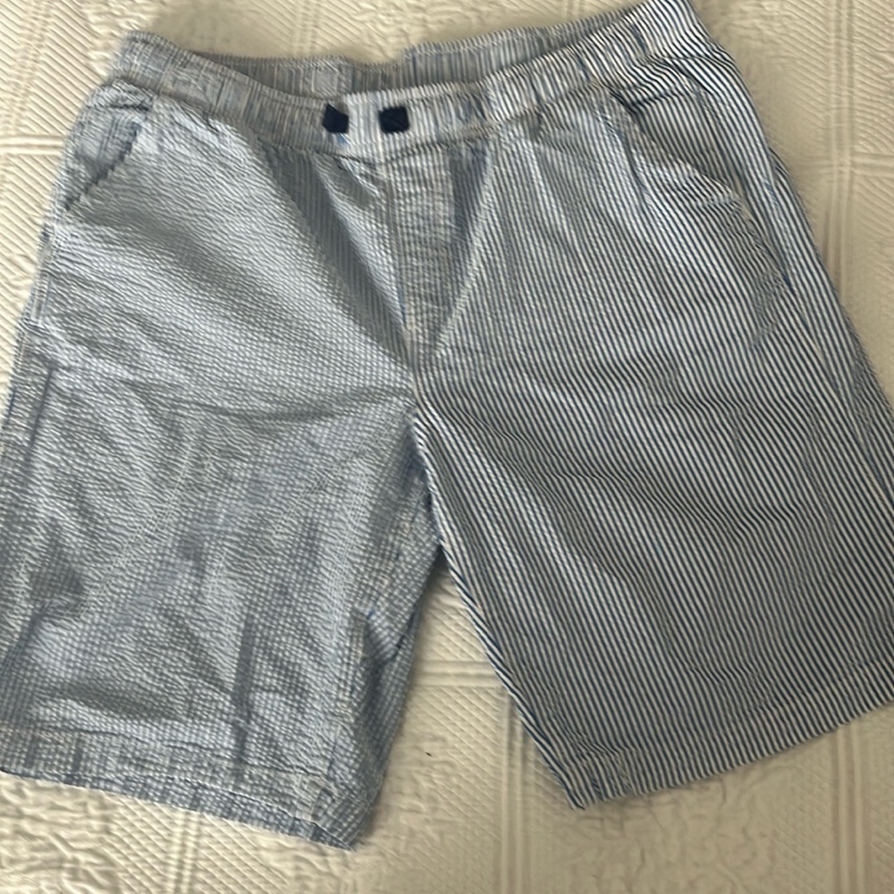 Lands End seersucker shorts boys HUSKY 18H - 20H -- XL
